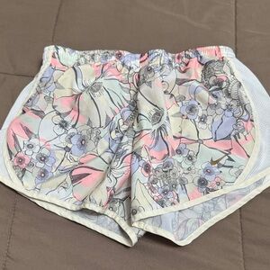 Nike Floral Athletic Shorts - Pink and Cream